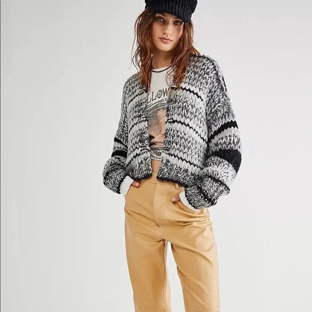 NWOT Free People Wanderer Cardi Chunky Cardigan Sweater Size Small